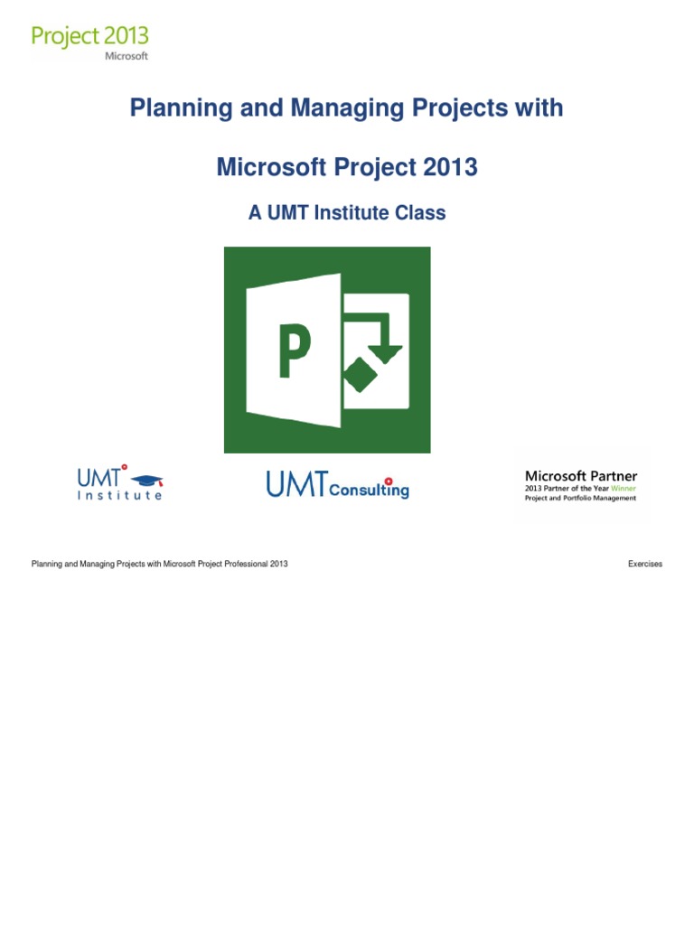 MS Project 2013 Exercises | PDF