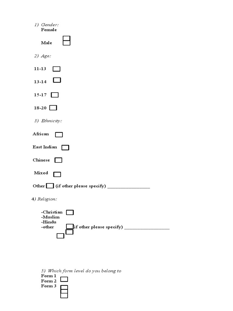 Social Studies SBA Questionnaire Sample | PDF | Teachers | Cognition