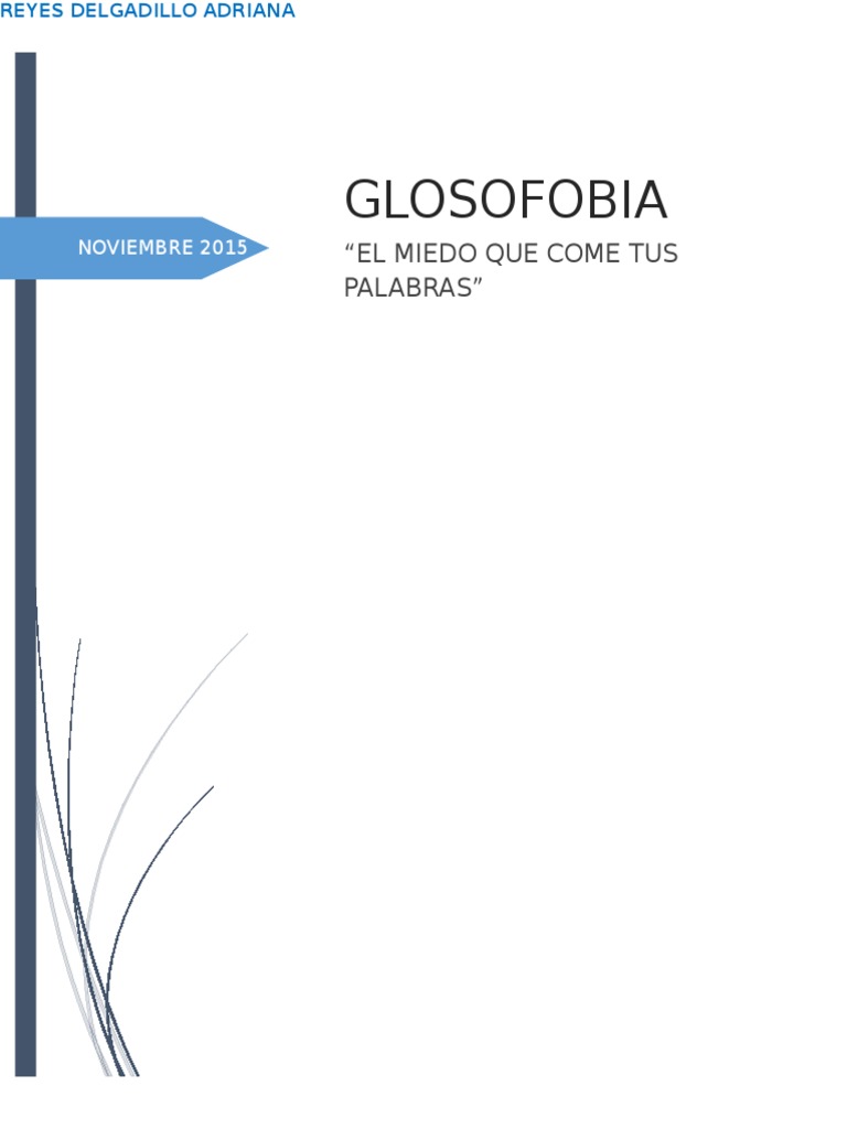 GLOSOFOBIA Fobia Ansiedad Prueba gratuita de 30 días Scribd