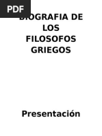 Bibliografia de Filosofos Griegos