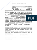 Contrato de obra modelo para construcción o remodelación