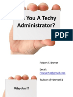 Are You A Techy Admin
