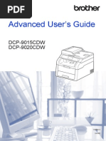 Advanced User's Guide: DCP-9015CDW DCP-9020CDW