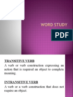 Word Study (Transitive)