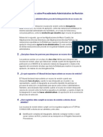 Preguntas Frecuentes Sobre Procedimiento Administrativo de Revisión