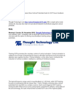 Thought Technology Releases Slow Cortical Potentials Suite for SCP Neuro feedback Training