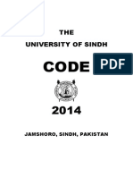 Sindh University Code 2014 PDF
