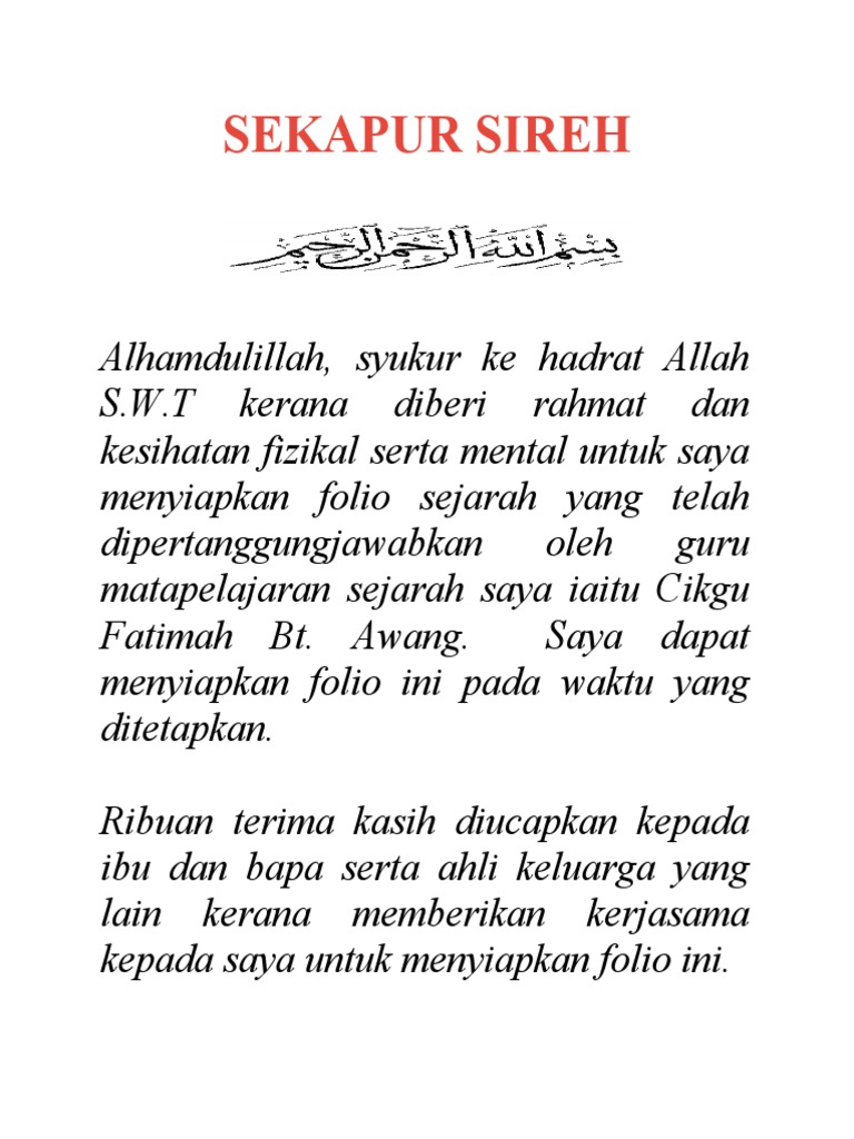 Contoh Buku Skrap Bm - Our Families Journey