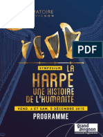 Programme Symposium: La Harpe Une Histoire de L'humanité