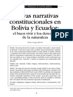 Nuevas Narrativas Constitucionales Ecuador Bolivia