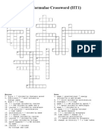 Gcse Formulae Crossword HT 1