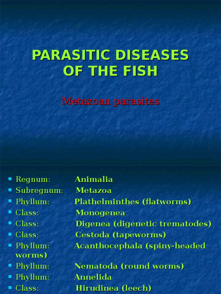 Parasitic Diseases of the Fish 2 Fish Organisms