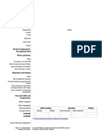 Europass Curriculum Vitae: Personal Information