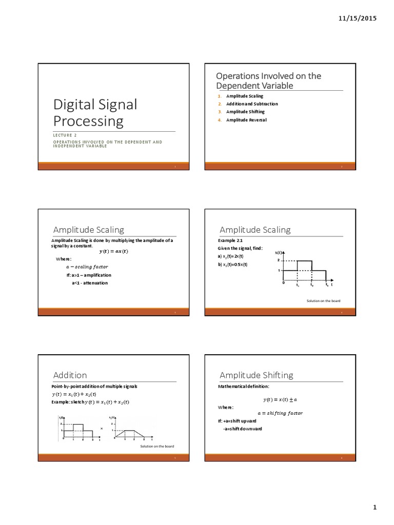 DSP Operations for Students | PDF | Science & Mathematics
