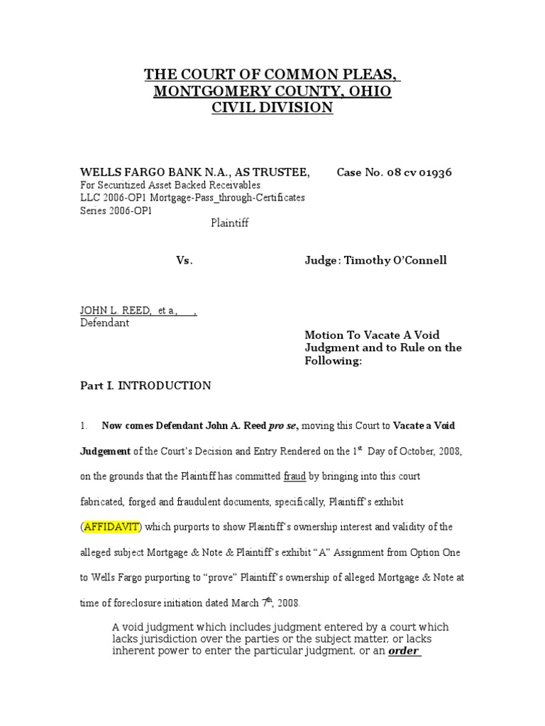 20101101 Motion to Appeal Ruling of the Lower Court and to Rule on