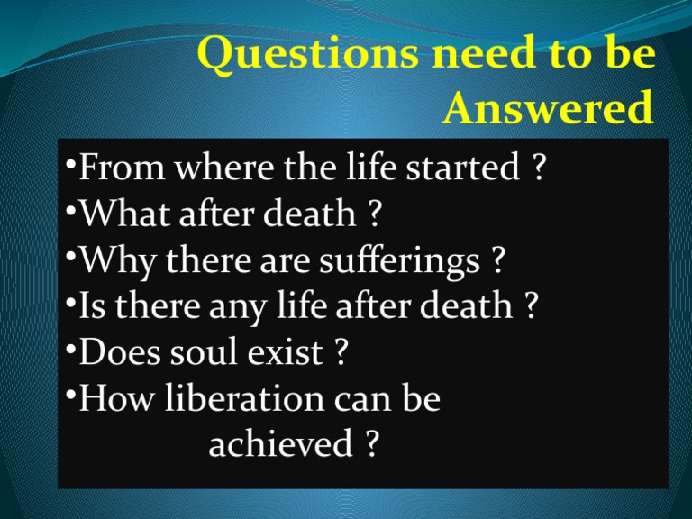 Existential Questions on Life and Death | PDF