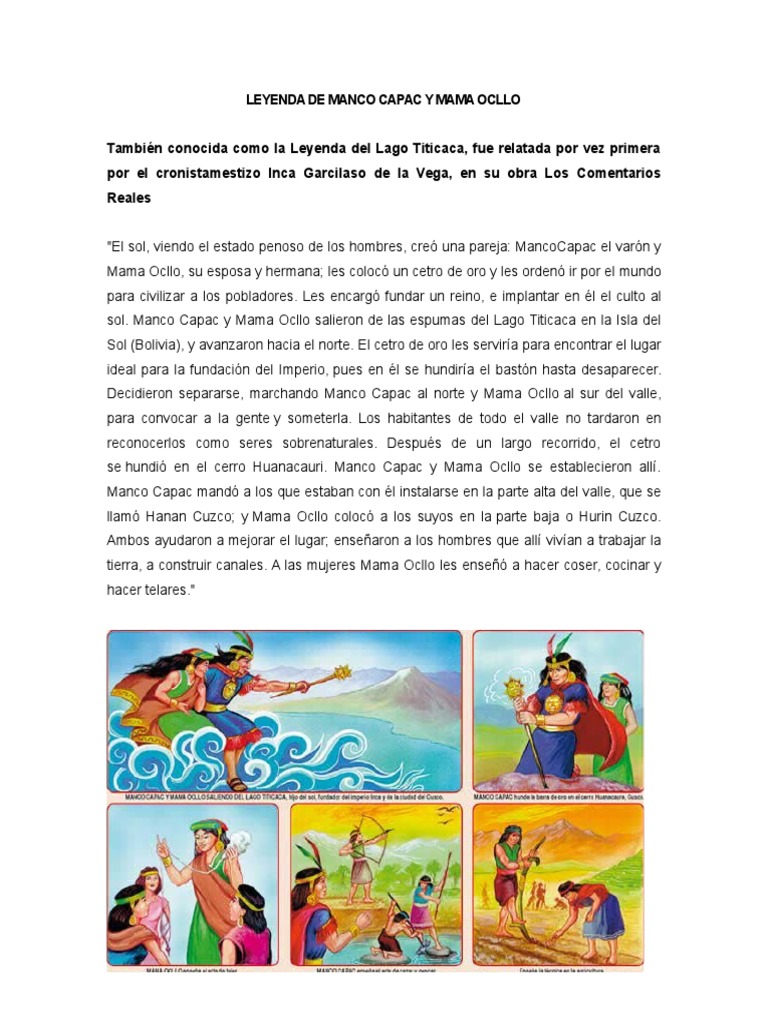 Leyenda de Manco Capac y Mama Ocllo - 1628543962