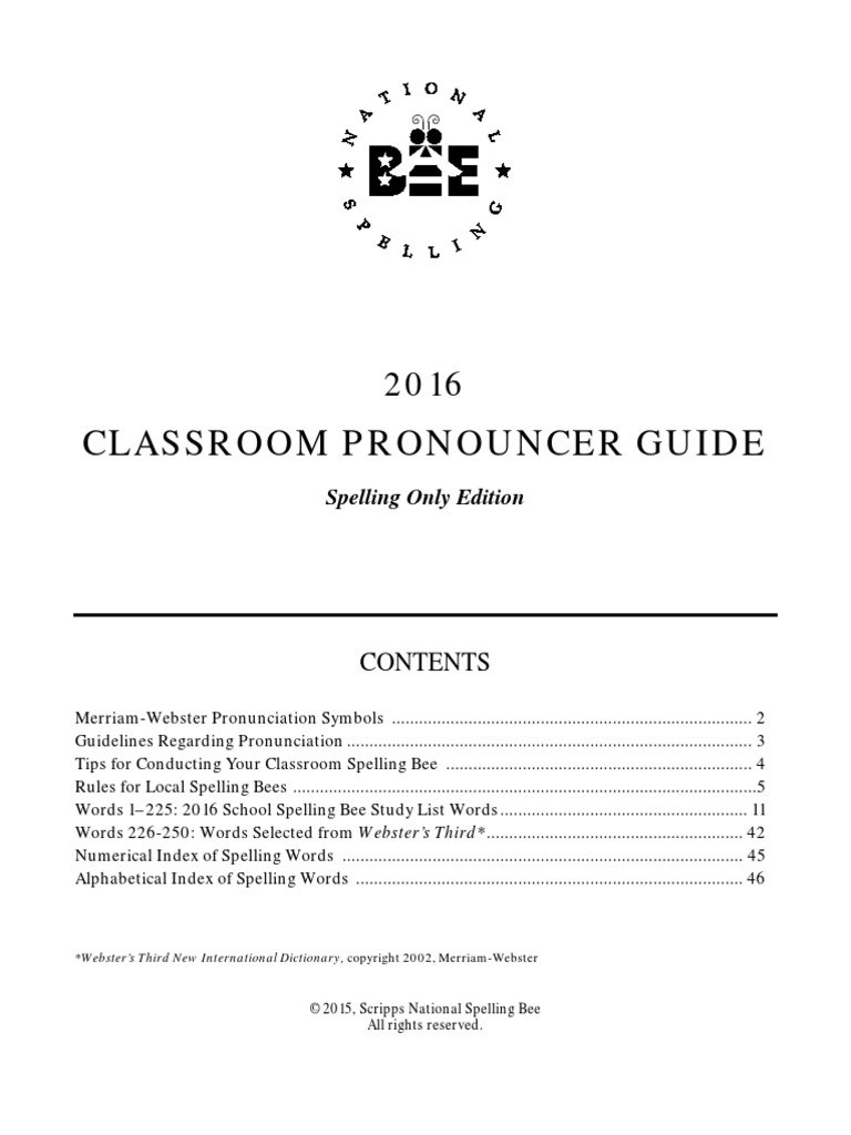 2016 Classroom Pronouncer Guide | PDF | Lexicology | Linguistics