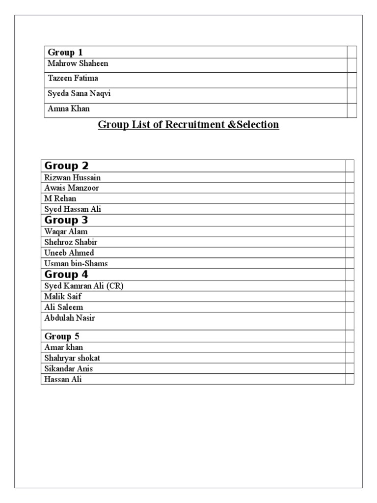 Recruitment & Selection Groups | PDF | Religion & Spirituality