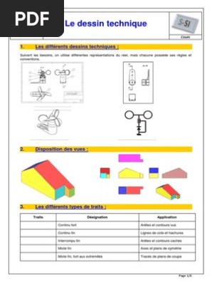 Cours Dessin Technique Ecrou Vis De Fixation
