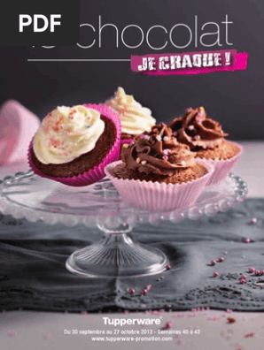 Recettes de cupcakes au chocolat Tupperware | PDF | Crme fouette |  Chocolat