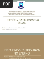 HISTÓRIA  DA EDUCAÇÃO NO BRASIL - PERIODO POMBALINO