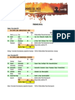 Caminos del Inca ITINERARIO OFICIAL 2015