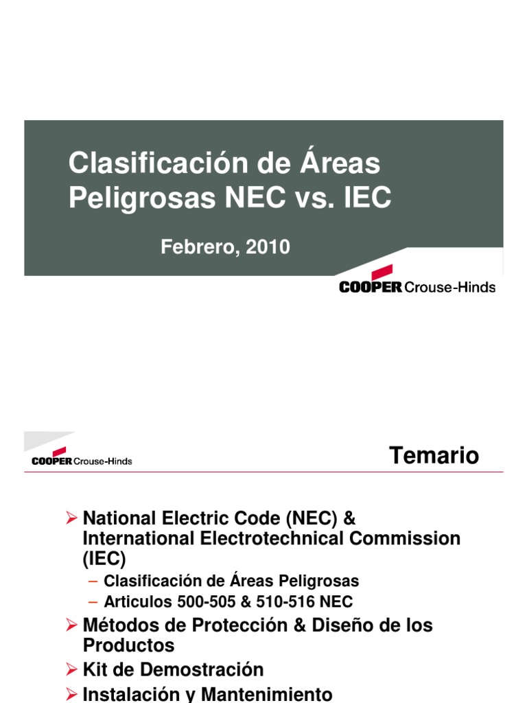 Clasificación de Áreas Peligrosas NEC-IEC | PDF | Combustión | Gases