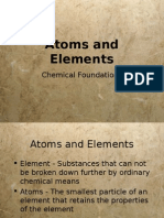 Atoms and Elements: Chemical Foundations