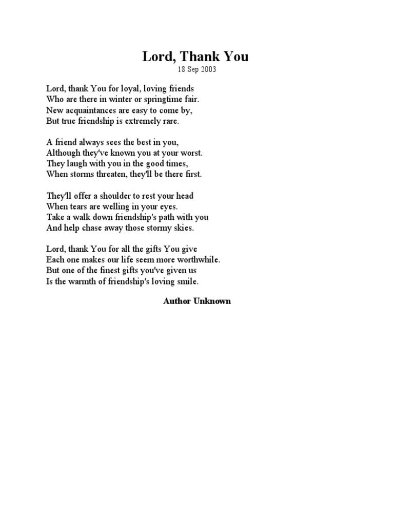 Lord, Thank You | PDF