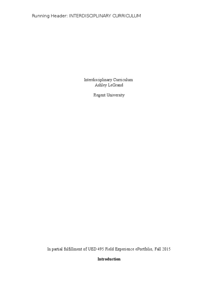 Interdisciplinary Curriculum | PDF | Interdisciplinarity | Common Core ...
