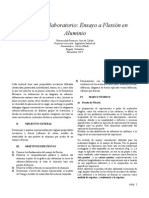 Informe de Laboratorio prueba a flexión (Alumnio)