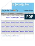 Intermediate Daily Flow Calendar