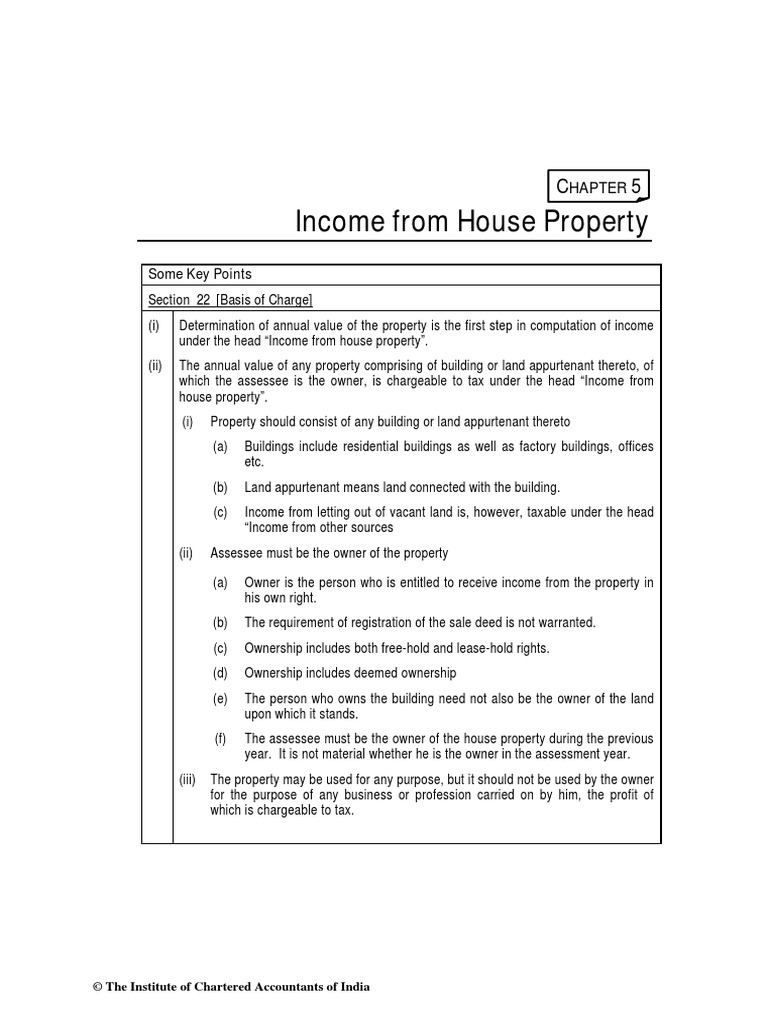 Income from House Property Explained | PDF | Tax Deduction | Loans