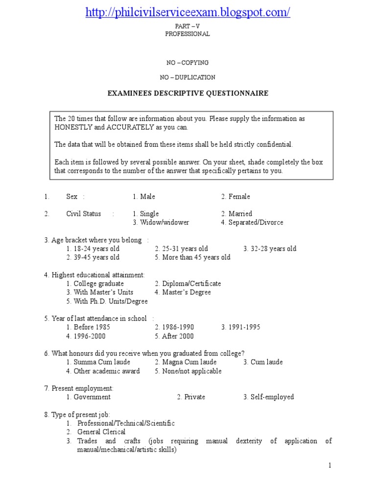 Civil Service Exam 2015 Reviewer With Answer Pdf