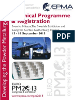 Euro PM2013 Technical Programme-20 May s