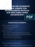 Romantische Elemente in Der Joseph Von Eichendorffs Novelle "Aus Dem Leben Eines Taugenichts"