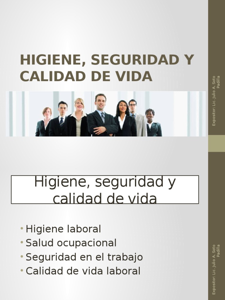 Higiene y Seguridad para Calidad de Vida | PDF | Ejercicio físico ...