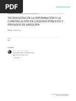 TICs en Colegios Publicos y Privados