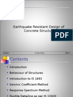 Earthquake Resistant Design of Concrete Structures: Asokan 27 Jan 2011 Slide 1