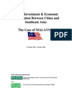 Trade, Investment & Econ Cooperation China-ASEAN: Case Study on Malaysia