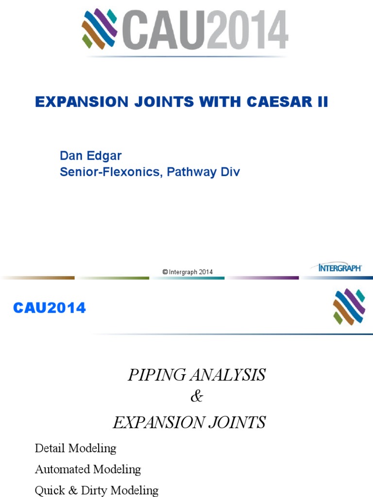 2905 - Edgar EXPANSION JOINTS WITH CAESAR II | PDF | Friction ...