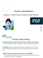 Lesson 1 How To Use Present Value Factors