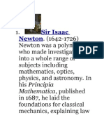 Sir Isaac Newton: Mathematica, Published