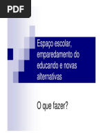 Espaço Escolar, Emparedamento Do Educando e Novas