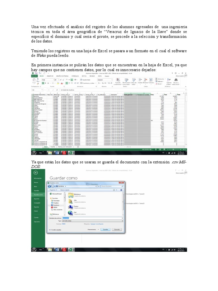 Transformación de Excel a ARFF para Weka | PDF | Métodos y materiales ...