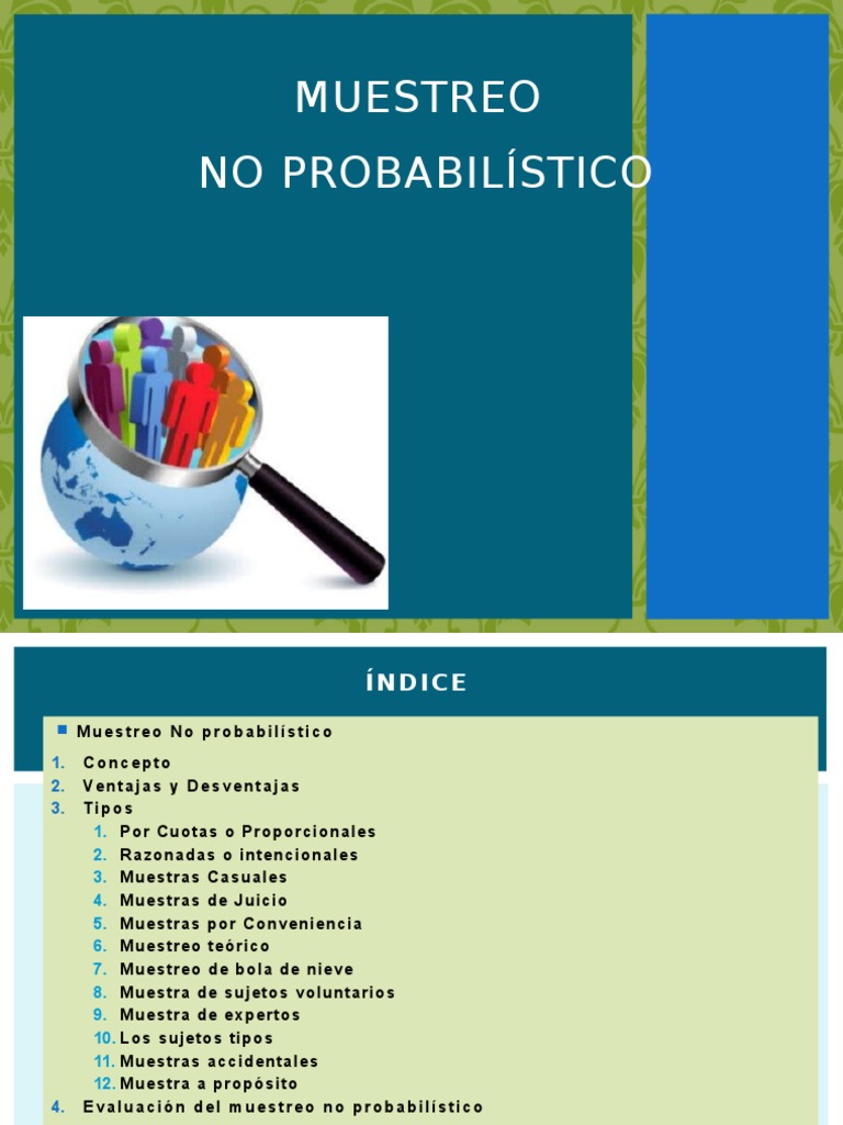 Muestreo No Probabilistico Muestreo (Estadísticas