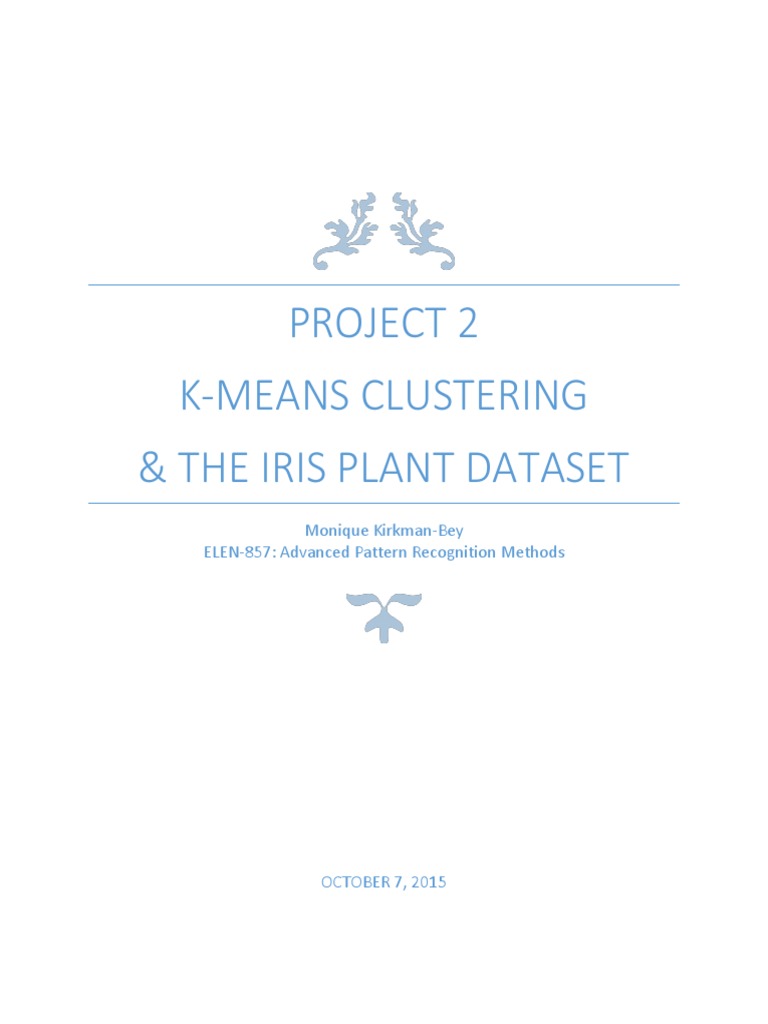 K-Means Clustering on Iris Dataset | PDF | Cluster Analysis | Machine ...