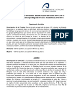 Pruebas Específicas de Acceso 15-16