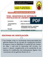 Resistencia de Sistema de Ventilacion Minera